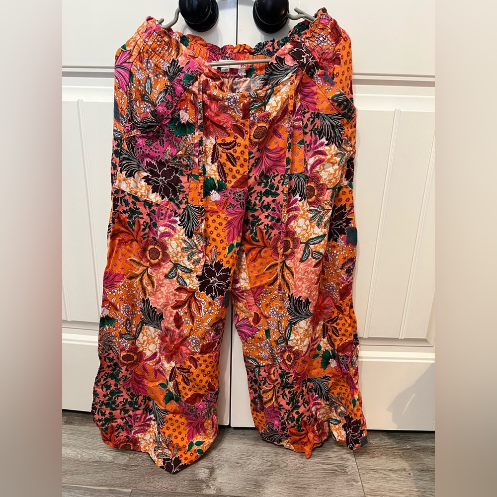 LOFT Multicolor Floral Pants